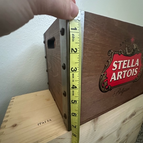 Stella Artois Holiday Wood Metal Beer Crate - Picture 8 of 9